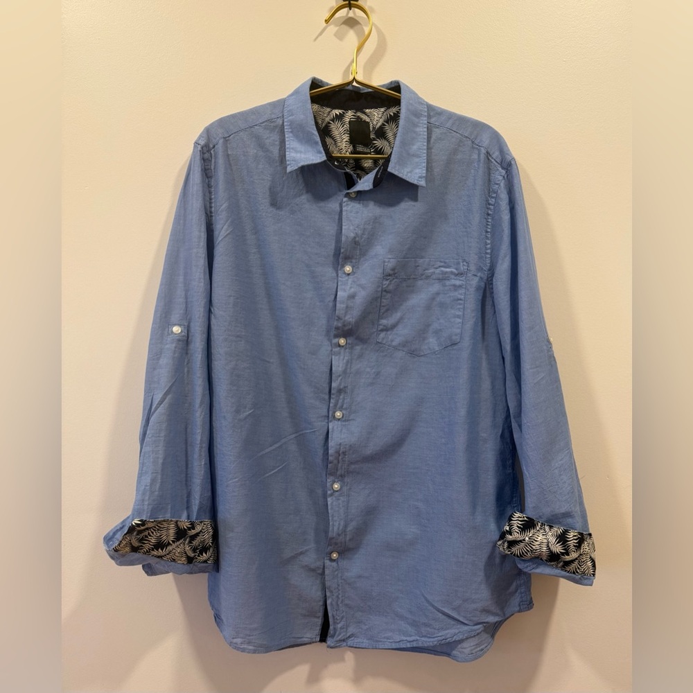 H&M Casual Blue Button-Down Shirt